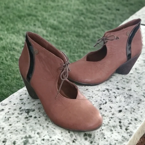 SERGIO TOMANI SUNDANCE Lace Up Boots 40 9 Artsy Leather Earthy Boho Ankle Travel - Picture 9 of 16